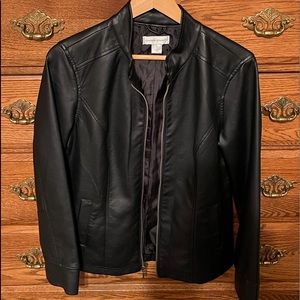 Faux Leather Lightweight Jacket, size Small